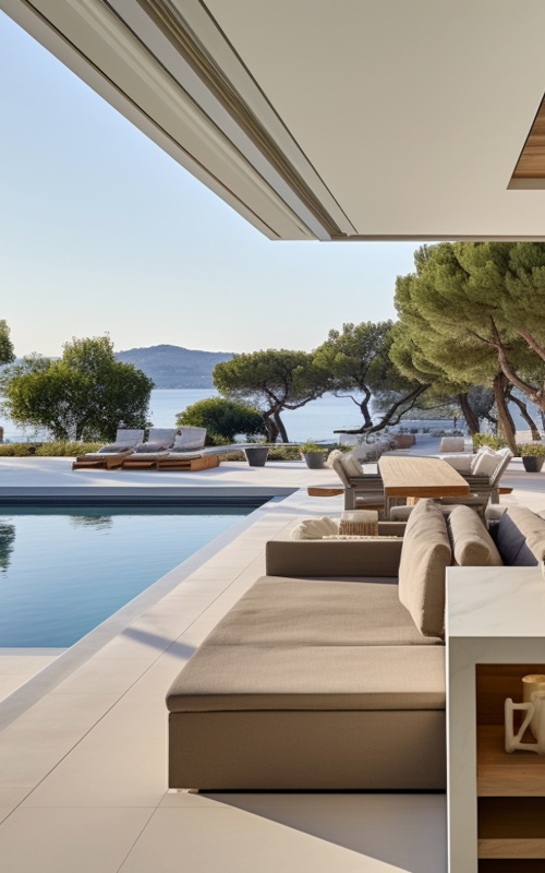 Terrasses et pool houses : design et durabilité en béton armé